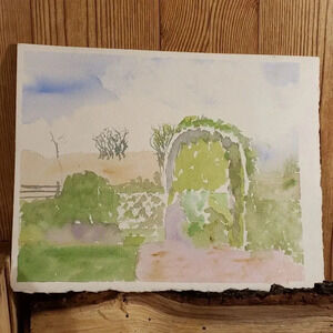 Serene Landscape Watercolor Wall Art